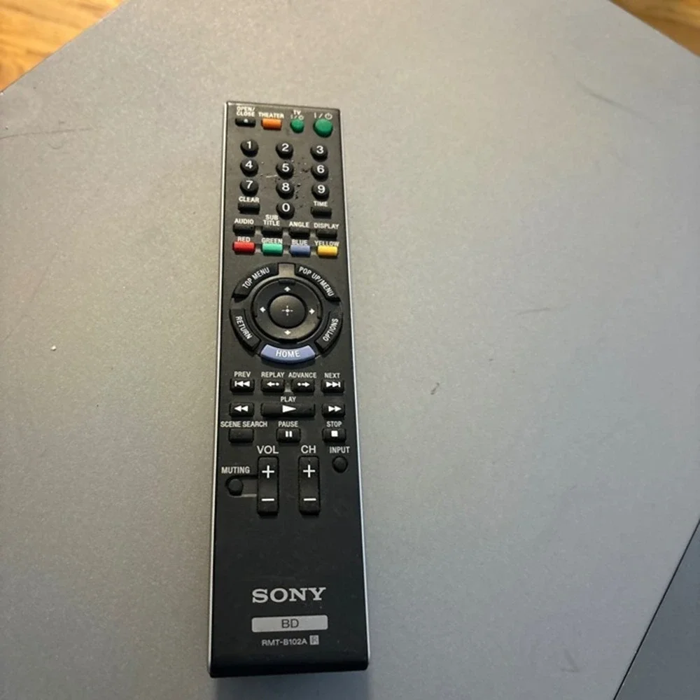 Sony Remote Control RMT-B102A Blu-ray Player Black Good OEM Replacement